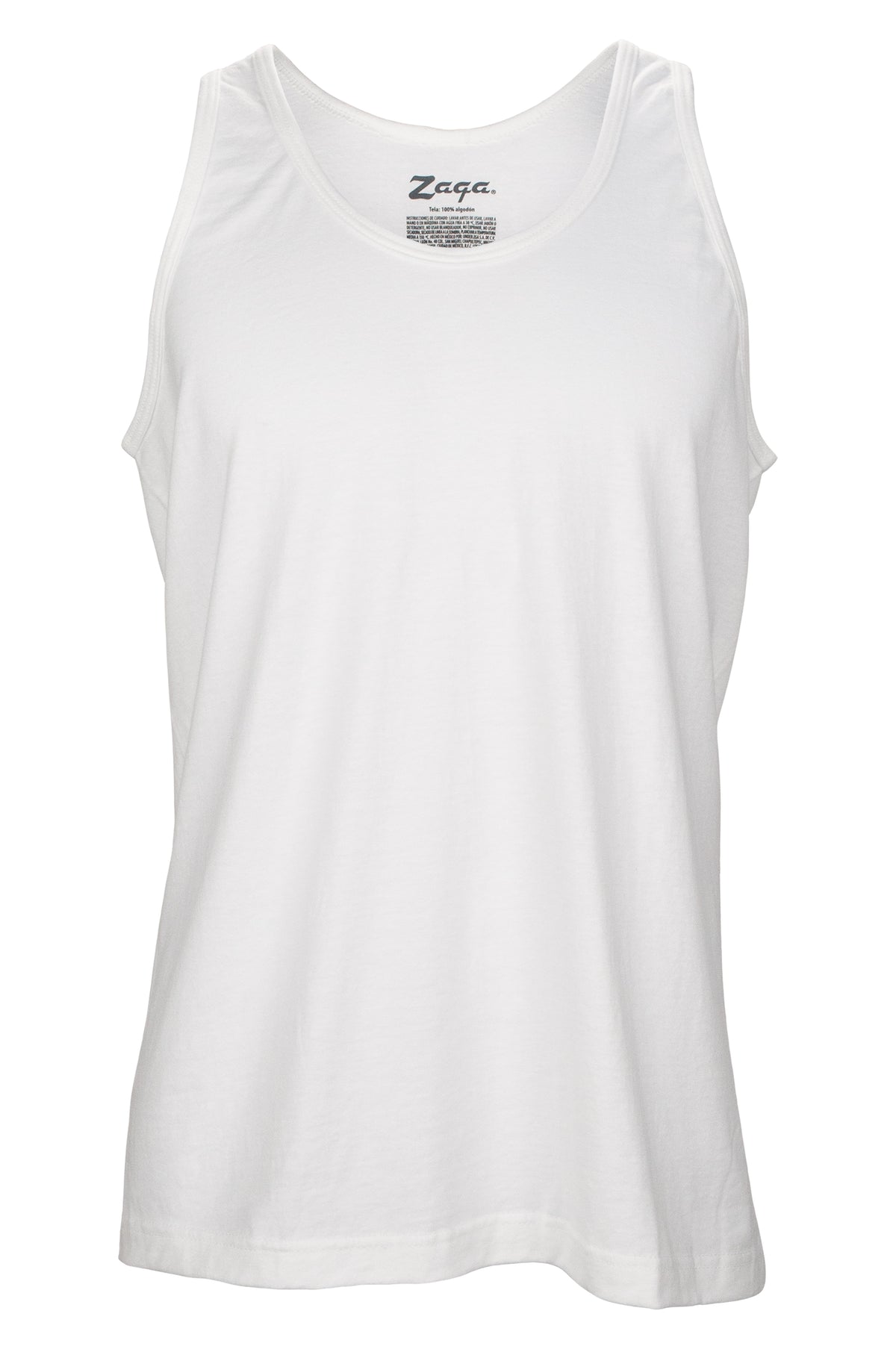 Camiseta Zaga Cuello Redondo Blanca 3 Pack
