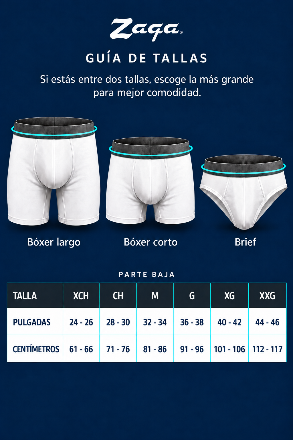 Zaga Boxer Largo 6 Pack Colores