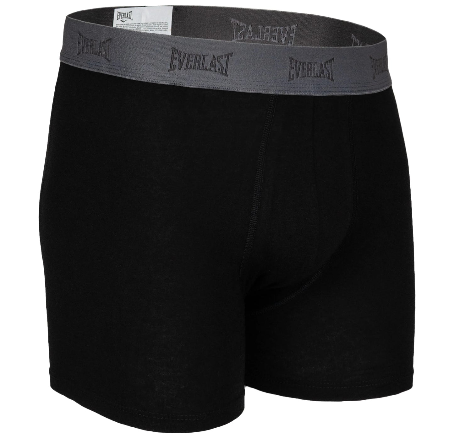 Boxer Largo Everlast 6 Pack Colores Lisos Negro Gris Jaspe