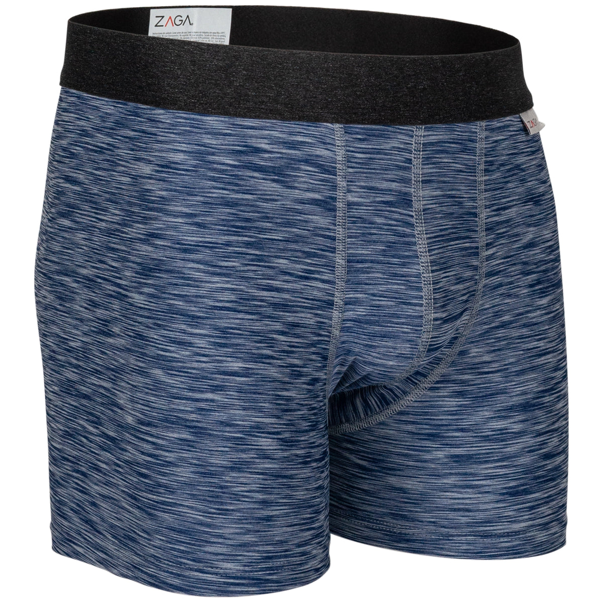 Zaga Boxer Largo 4 Pack Azul, Microfibra Sport