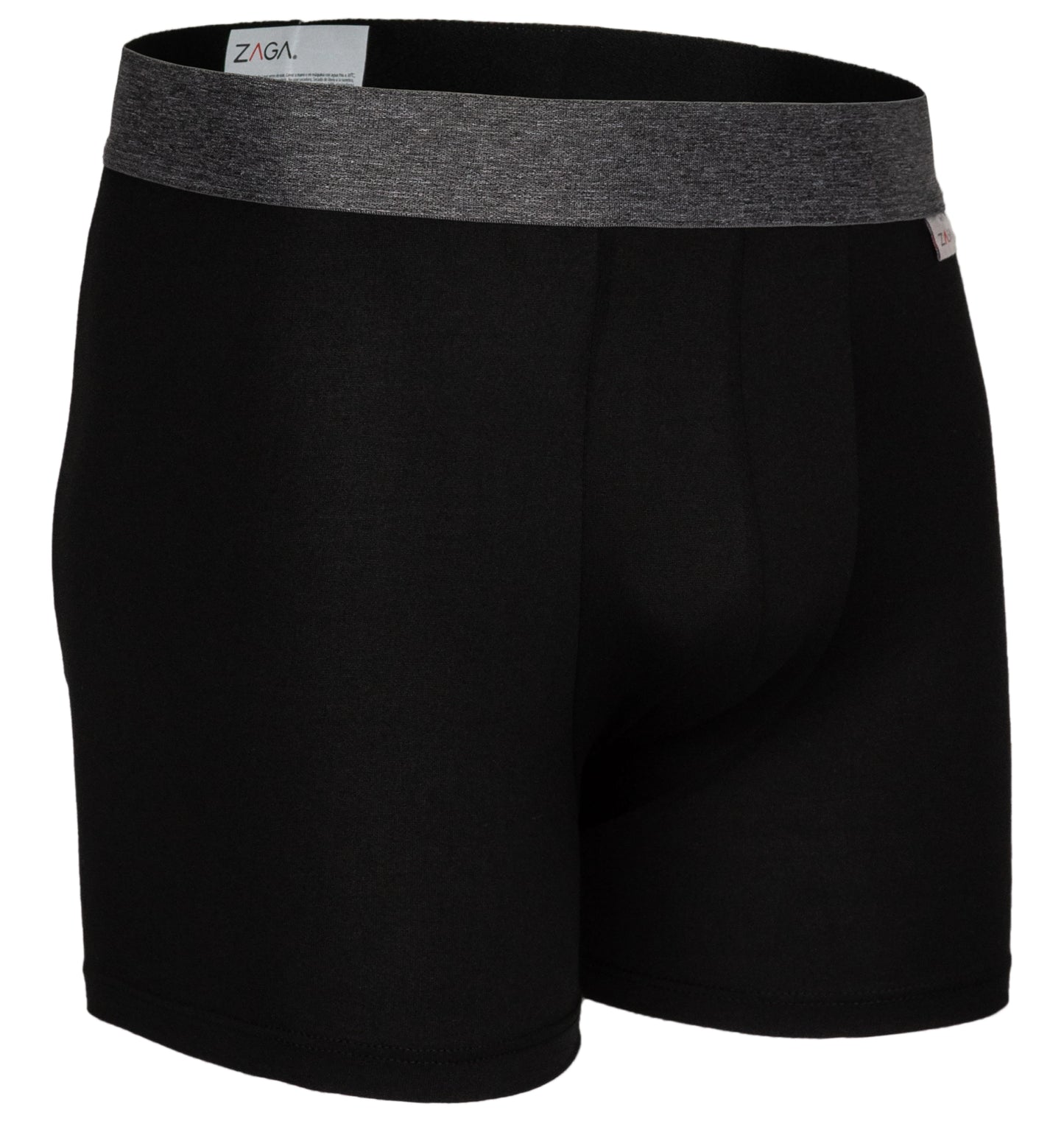 Boxer Largo Zaga 6pack Negro, Jaspe, Negro