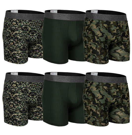 Boxer Largo Rombos Verde 6 Pack