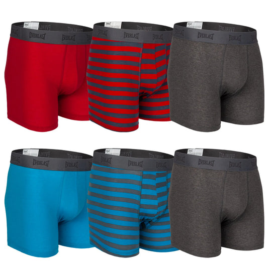Boxer Largo Everlast 6 Pack Colores Lisos Rayas