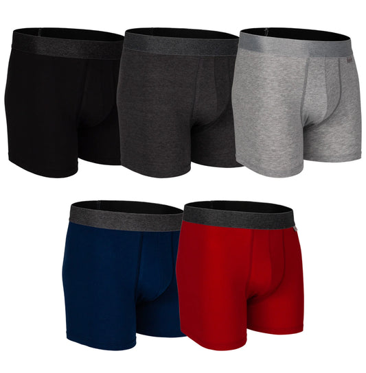 Boxer Largo 5 Pack Colores Lisos