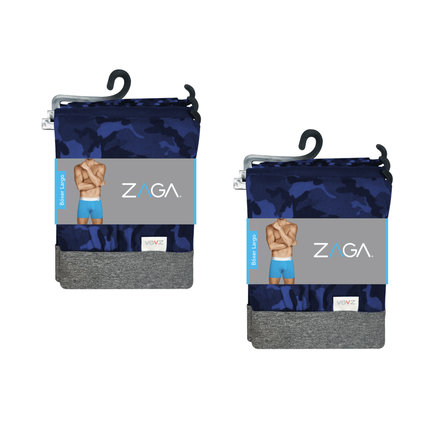 Boxer Largo Rombos Azul 6 Pack