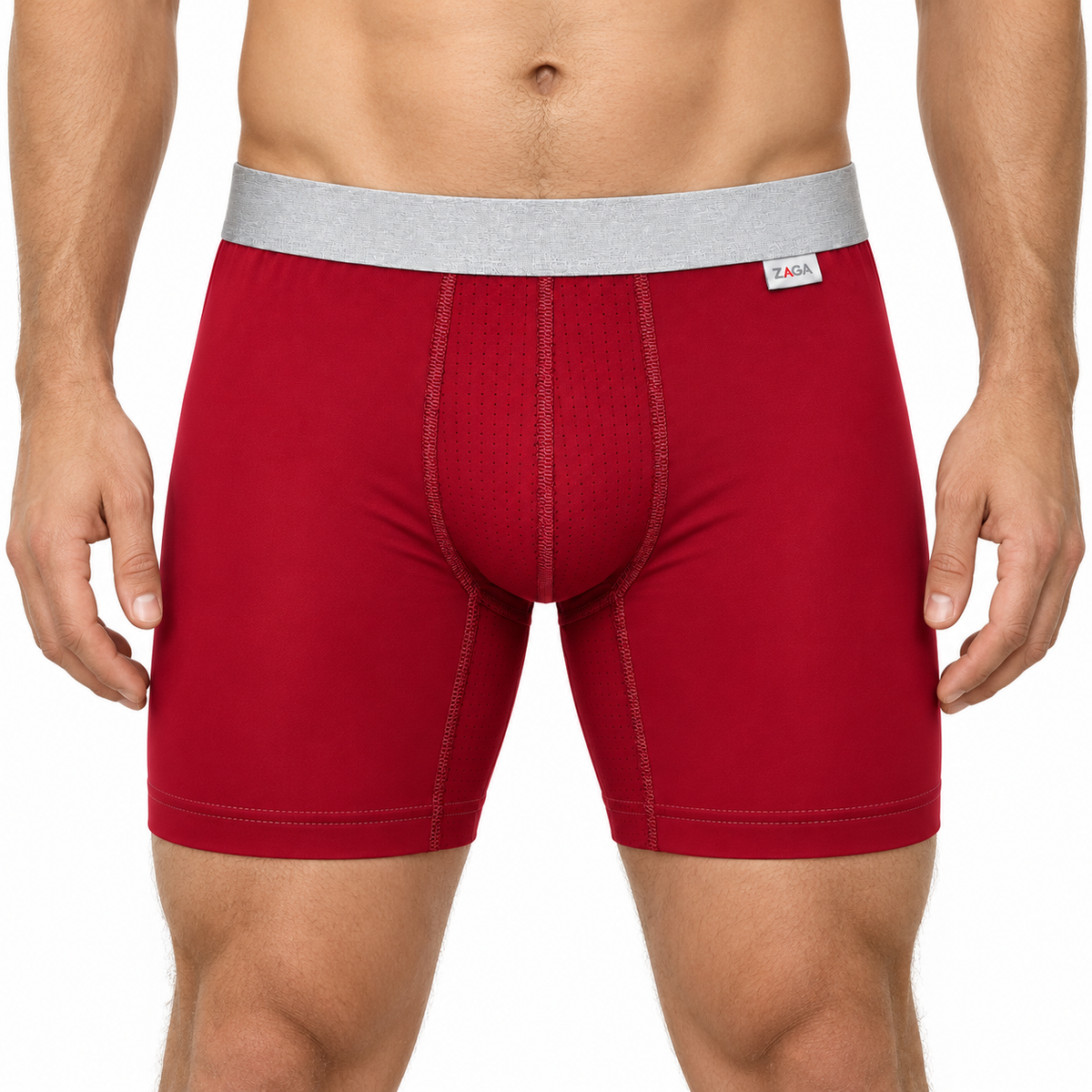 Zaga Boxer Corto 4 Pack Microfibra Sport Rojo-Oxford