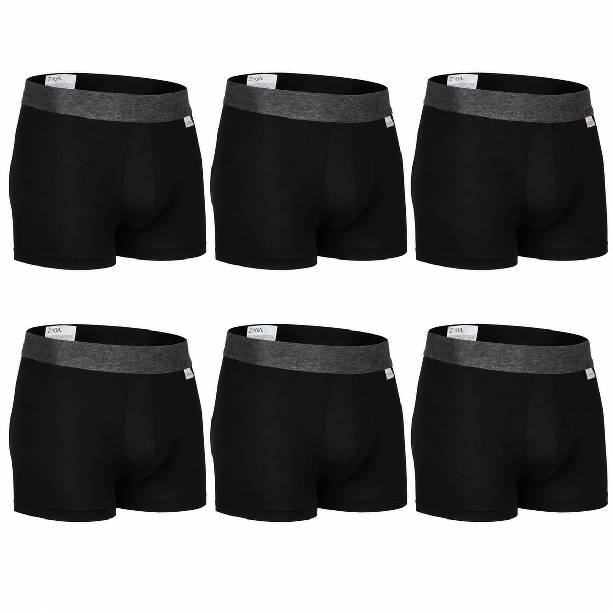 Boxer Corto Lisos 4 pack Negro Super Suave