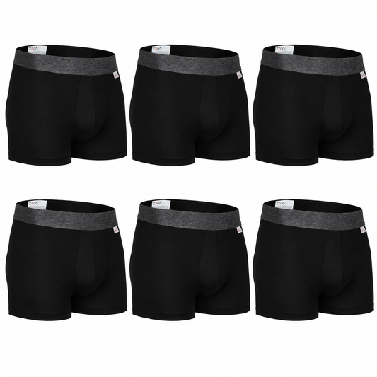 Boxer Corto Lisos 4 pack Negro Super Suave