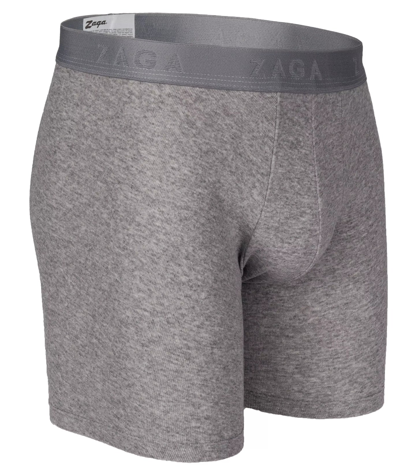 Boxer Largo Algodón 100% 6Pack Negro/ Jaspe/ Negro