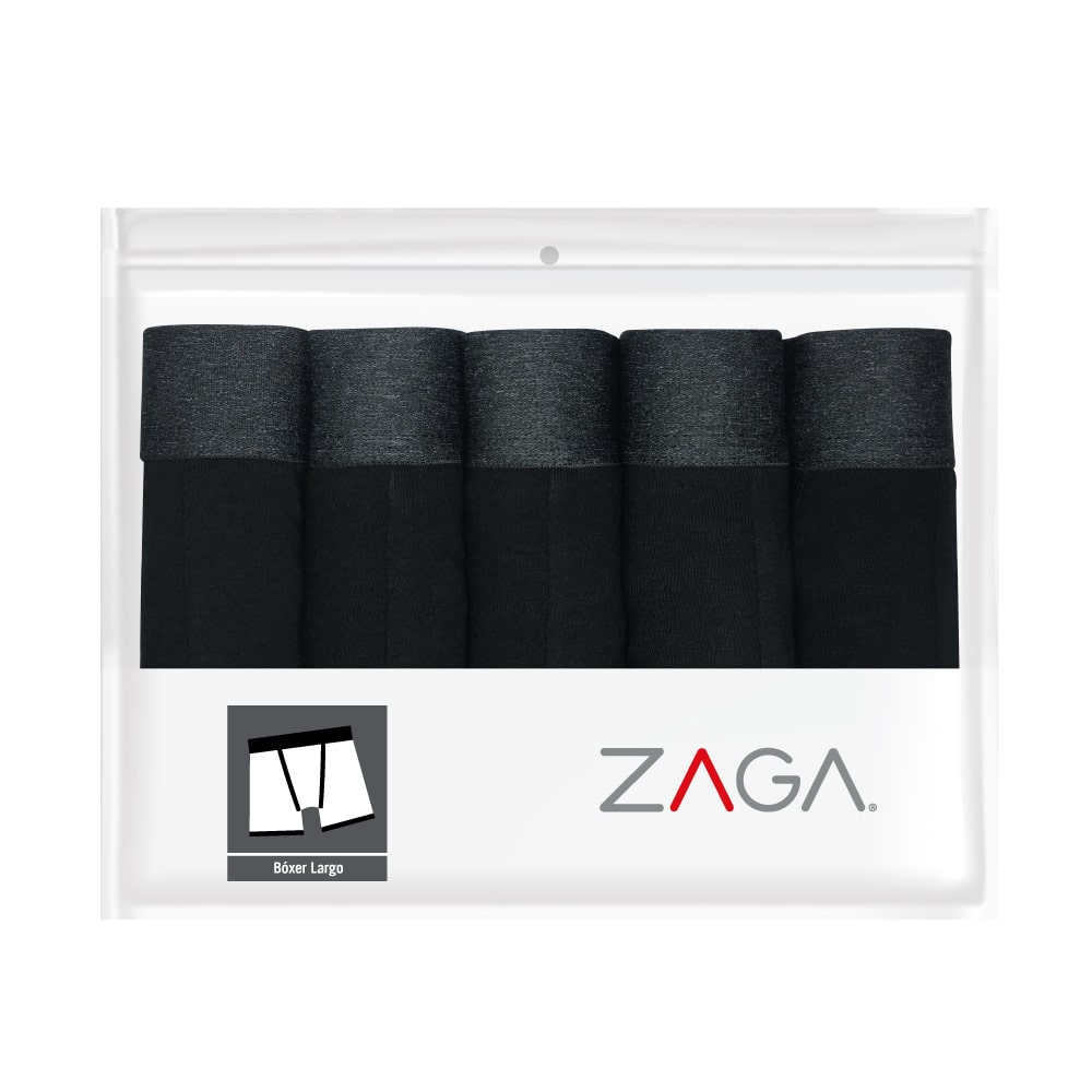 Boxer Largo 5 Pack Negro