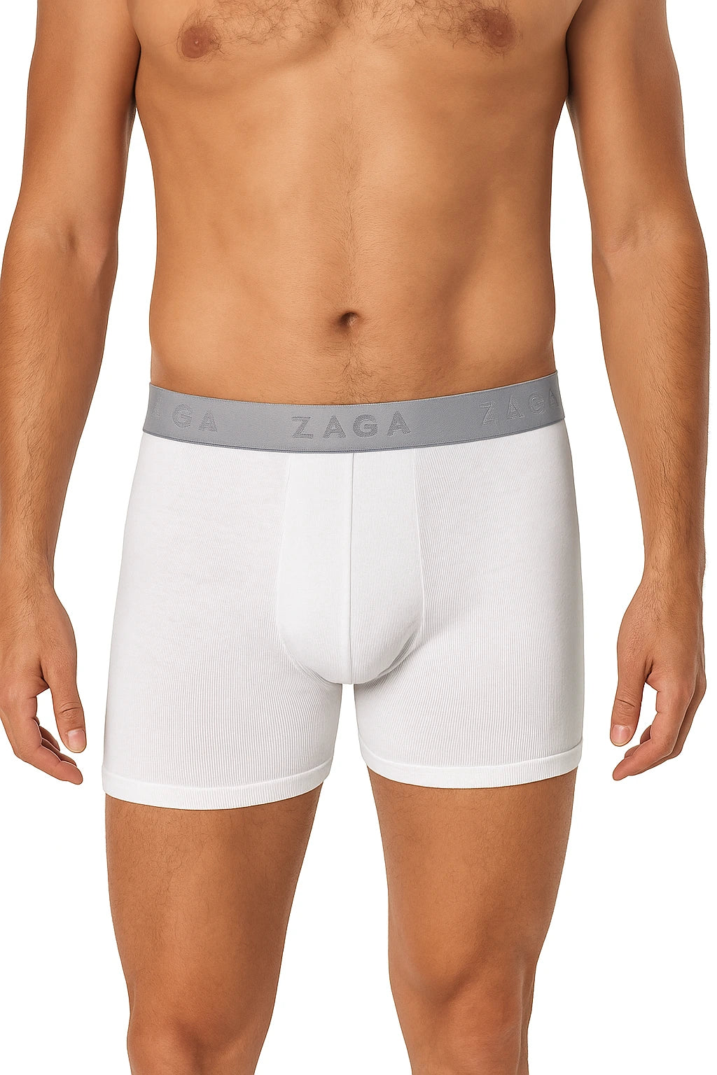 Boxer Corto Algodón 100% 6Pack Jaspe, Blanco, Jasspe