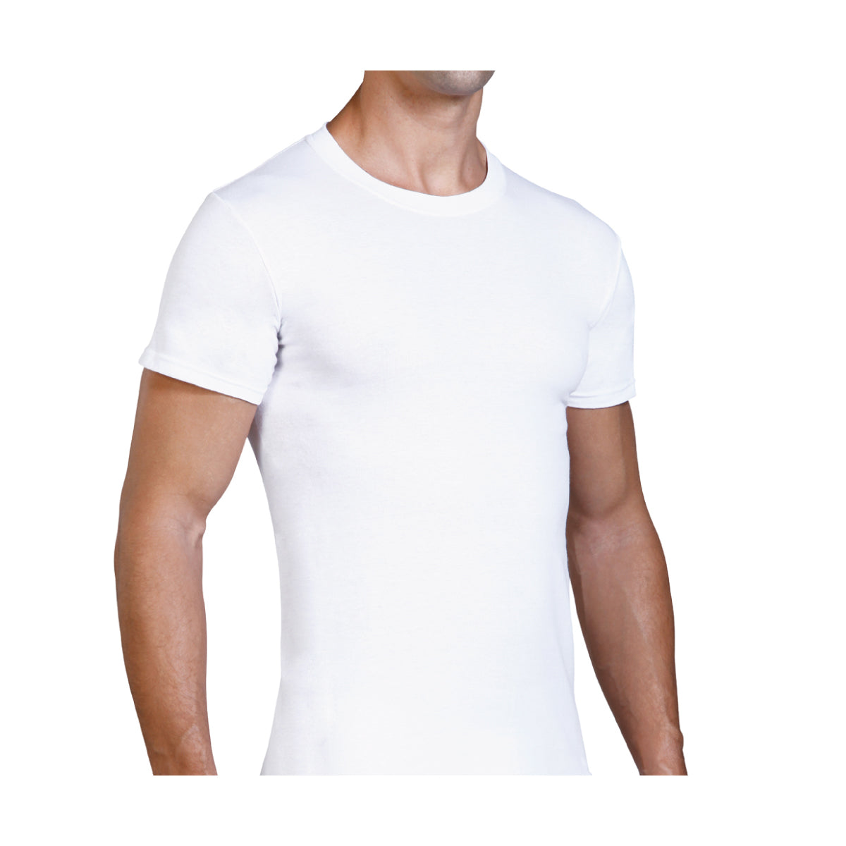 Playera  Cuello Redondo Blanca 3Pack basica zaga
